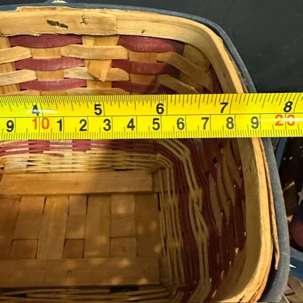 Americana Patriotic Basket Set of 3 Star Handle Woven Wood Nesting Unbranded